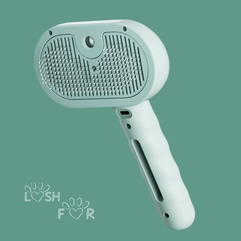 Green Pet Grooming Brush